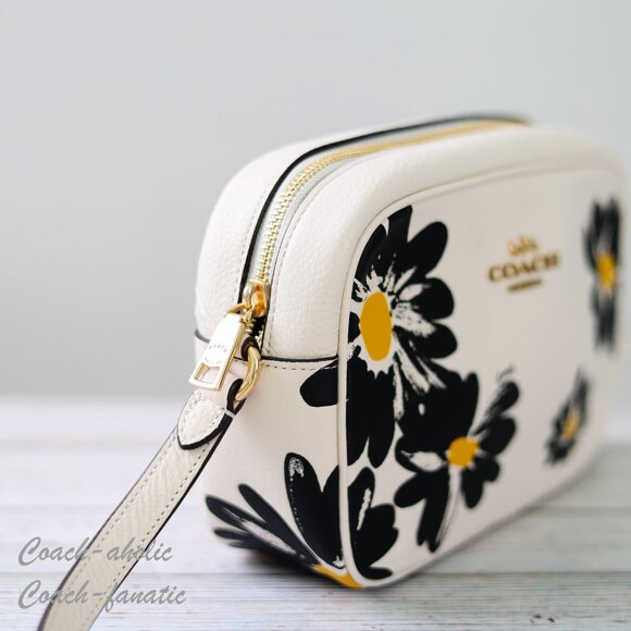 NWT Coach CZ598 Jamie Camera Bag Leather Crossbody With Floral Print - Picture 3 of 10